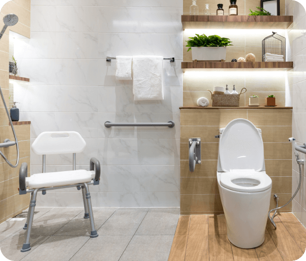 Accessible bathroom installation Gwent